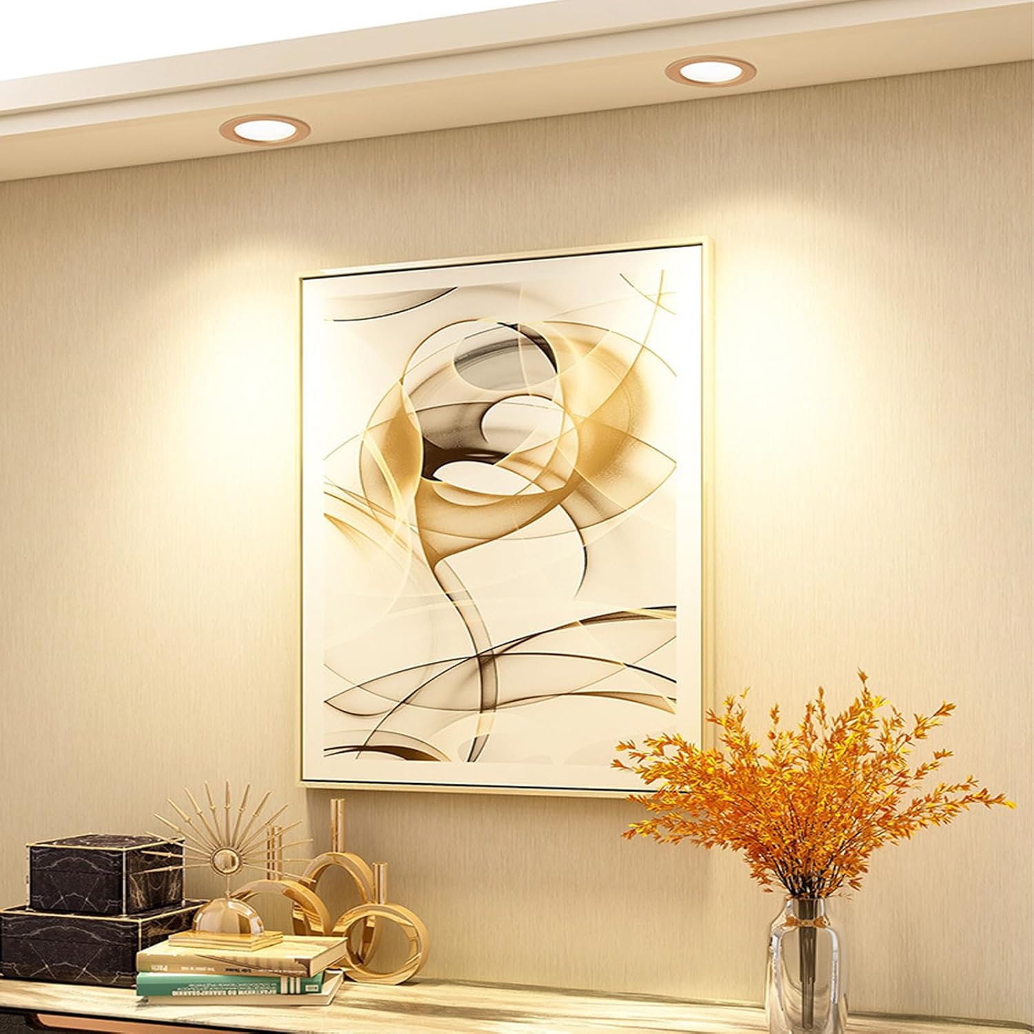 ECO-1 Series Frosted LED Downlight – Gold Housing – TRIAC Dimmable – 3W/5W/7W/9W – 4-Pack/10-Pack – 2700K–6000K – 100–130V / 200–240V