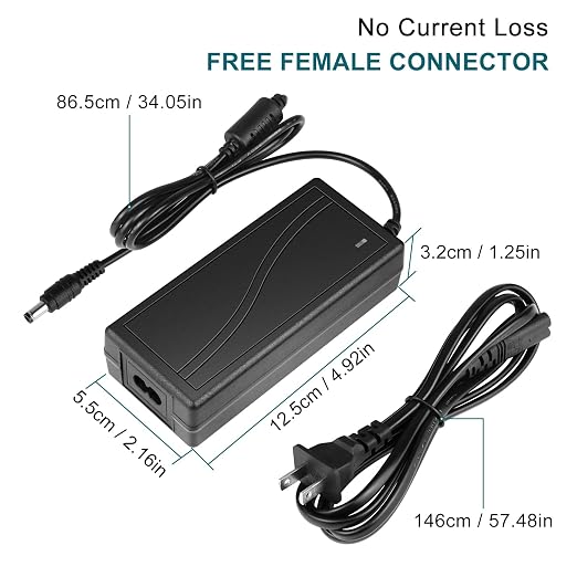 Adaptateur d'alimentation de bureau CC 24 V 60 W–120 W, entrée CA 100–240 V, transformateur de commutation avec prise US — pour bandes LED, imprimantes 3D, vidéosurveillance et appareils électroniques