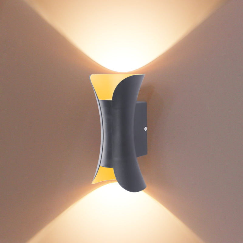 4pcs Pack 10W Modern Waterproof LED Wall Light (Plastic Housing) – Up & Down Outdoor Wall Sconce for Porch, Garden, Balcony, and Indoor Decoration