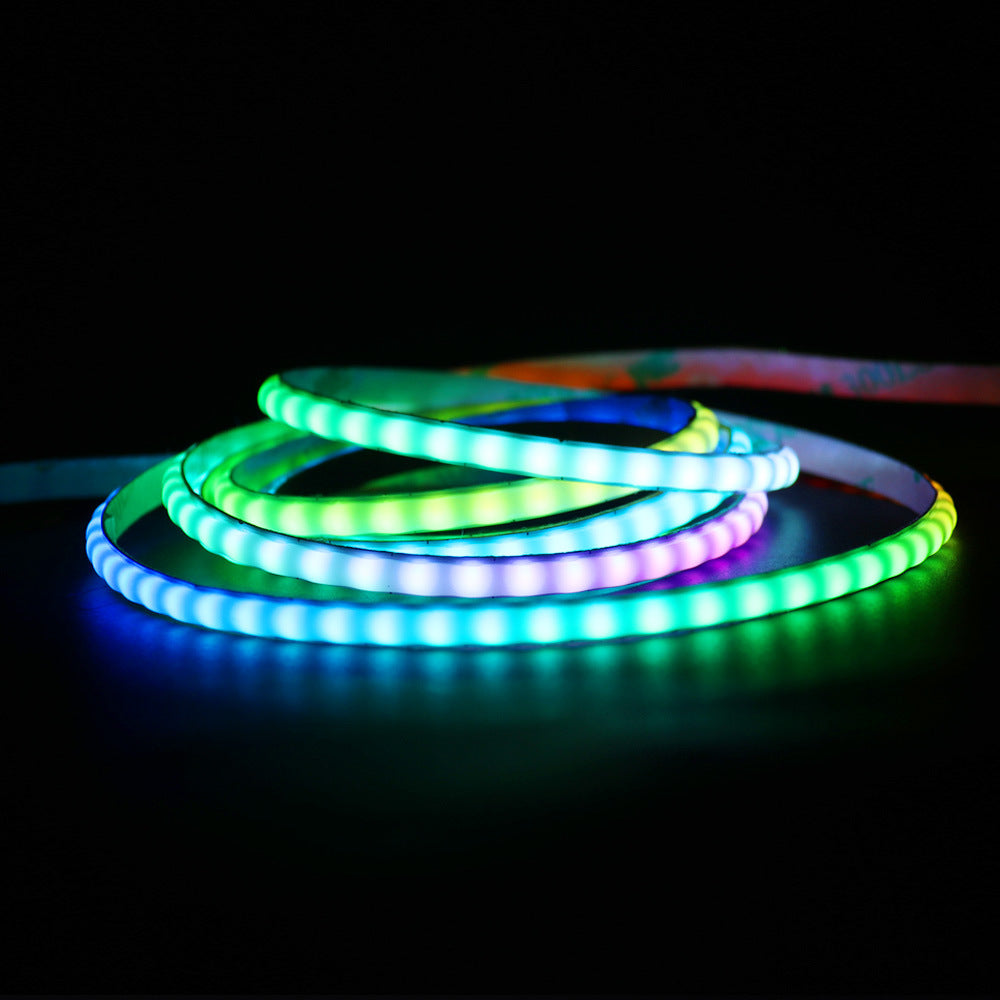 5 mm FCOB-LED-Streifen, 5 m, 160 LEDs/m, 10 W/m, 5 V, WS2812 IC, SPI-gesteuert, Traum-RGB-Farb-LED-Lichtband
