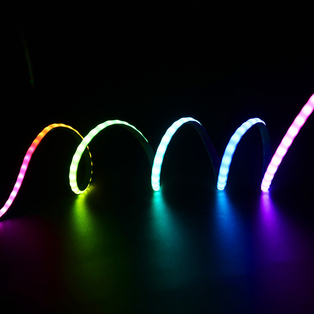 5 mm FCOB-LED-Streifen, 5 m, 160 LEDs/m, 10 W/m, 5 V, WS2812 IC, SPI-gesteuert, Traum-RGB-Farb-LED-Lichtband