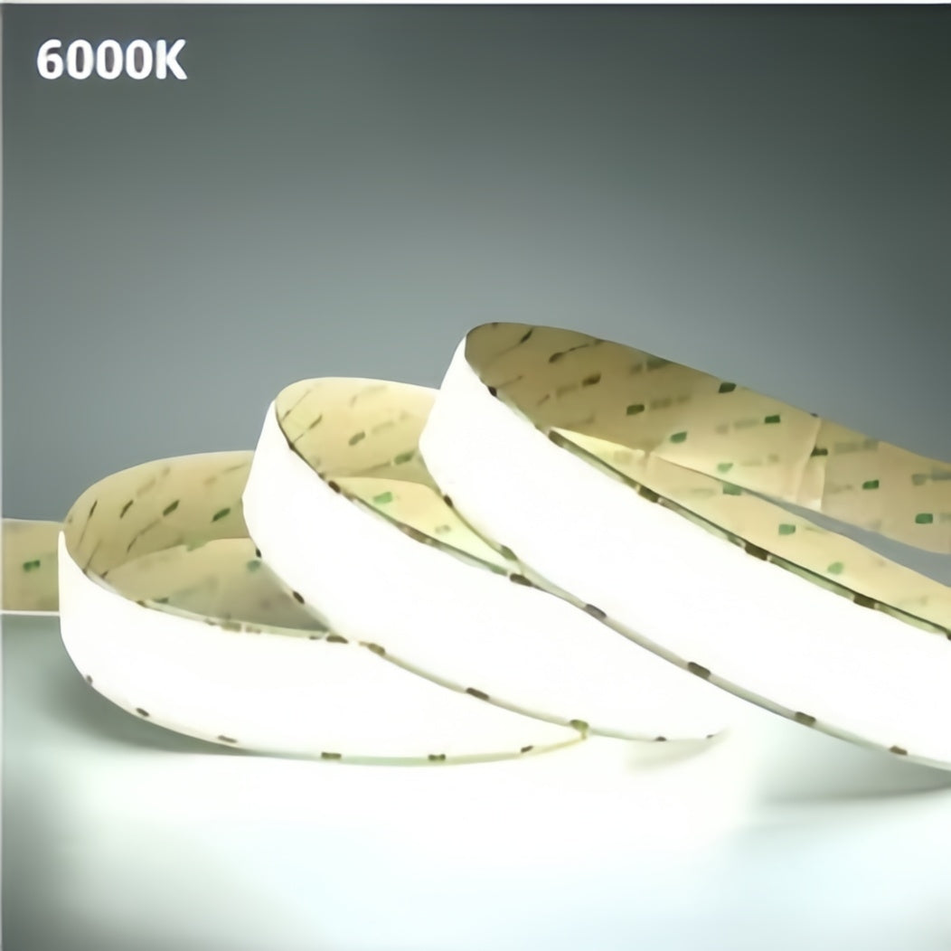 FCOB Ultra High-Density LED Strip Light | 5m (16.4ft) Roll | CRI90 | 3000K / 4000K / 6500K | 1600 LEDs/m | 40W | 24V DC | 30mm Wide | Dimmable Indoor IP00 Ribbon Lighting