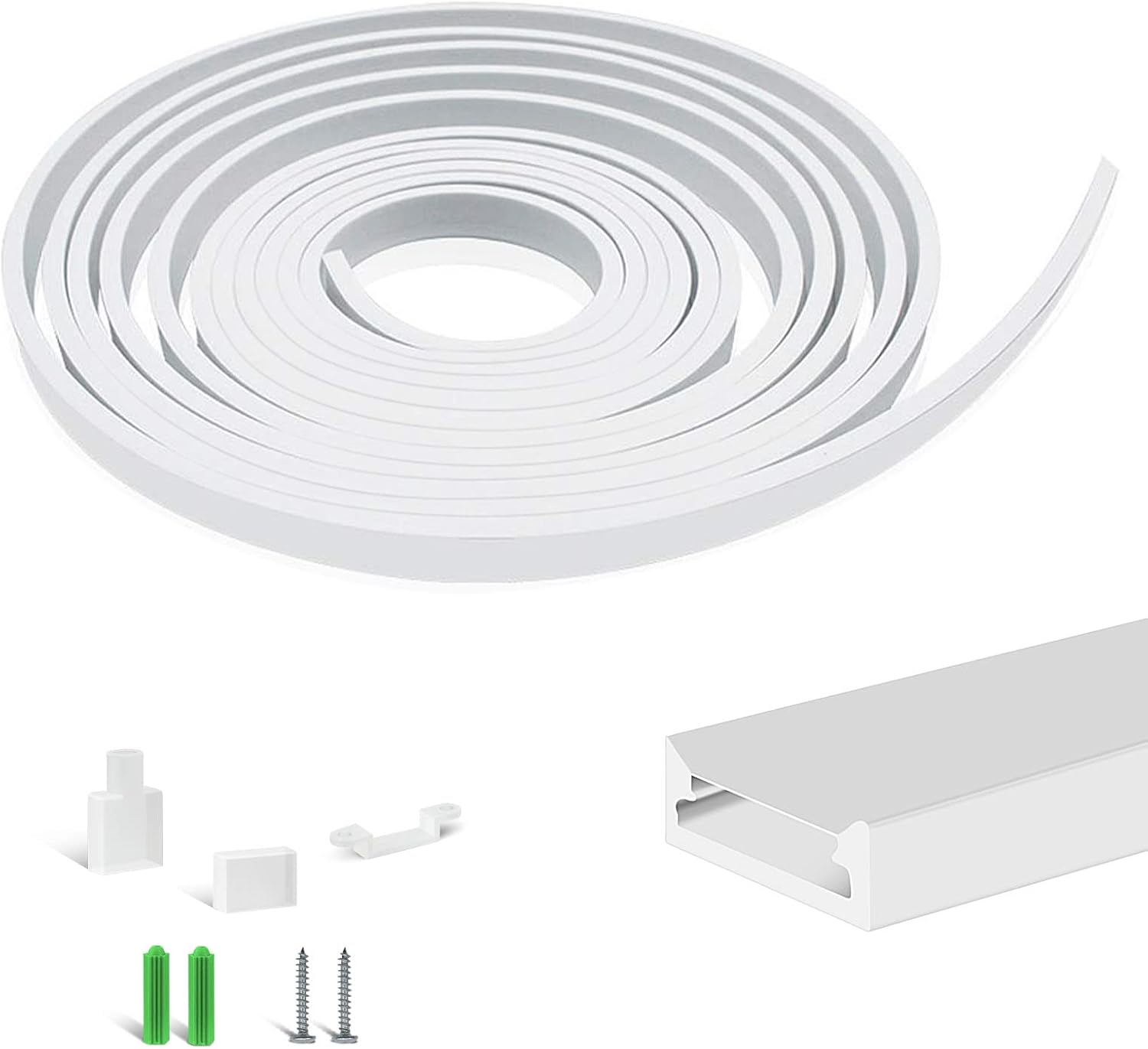 Neon Light Housing – S1616 | 16x16mm Silicone LED Channel System | IP67 Waterproof | 12mm PCB Width | 164FT/50M | Local Stock US/UK/DE