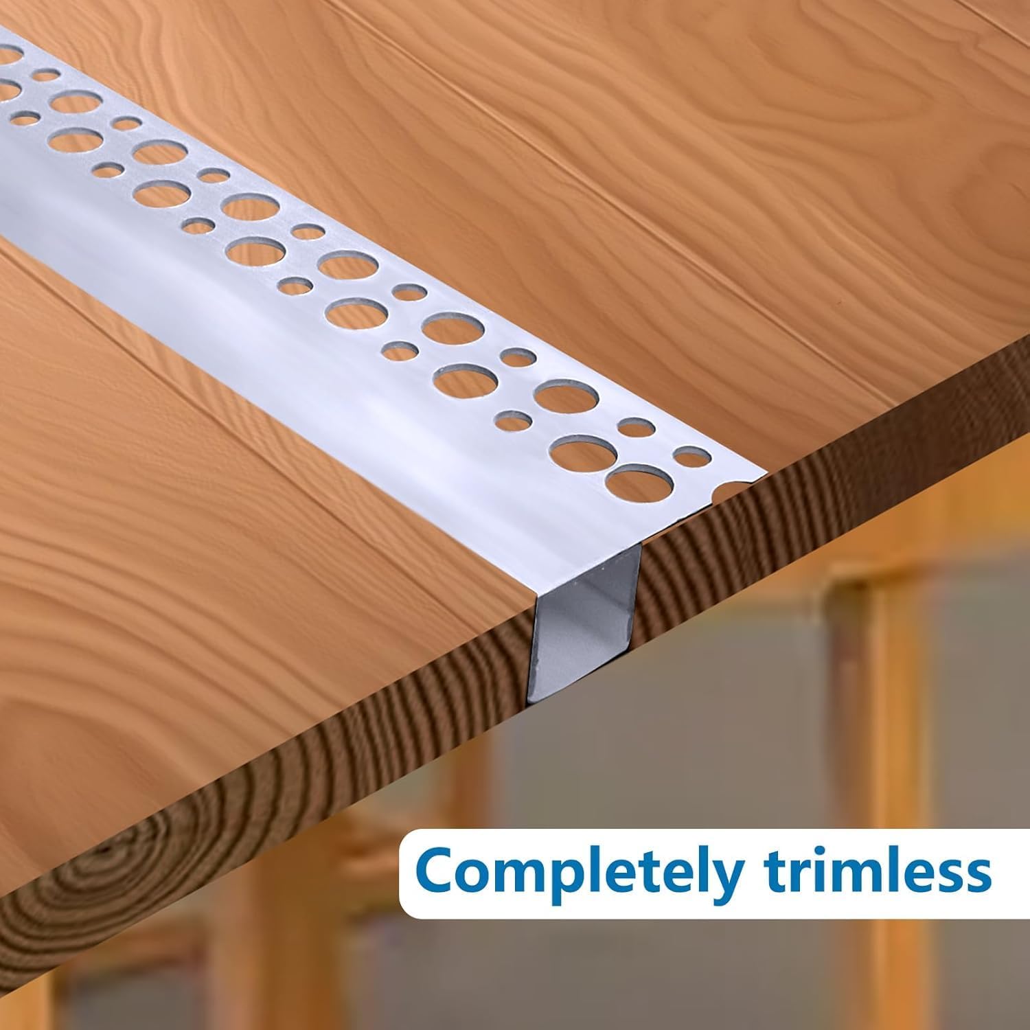 One-Sided Plaster-in Drywall LED Aluminum Channels– Fit for 1 to 12mm LED Strip | 1Meter | Silver | Milky White Cover | 4 / 6 / 10 -Pack | Local Stock US/UK