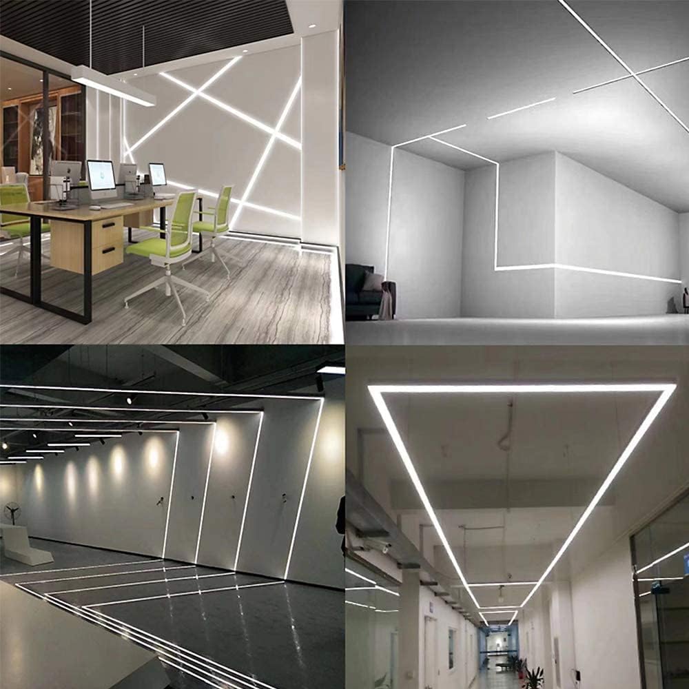 U Shape LED Aluminum Channels – Fit for 1 to 12mm LED Strip | 1Meter | Silver / Black | Milky White / Black Cover | With Installation Accessories | Bendable | 5 / 6 / 10 / 12 / 20 / -Pack | Local Stock US/UK