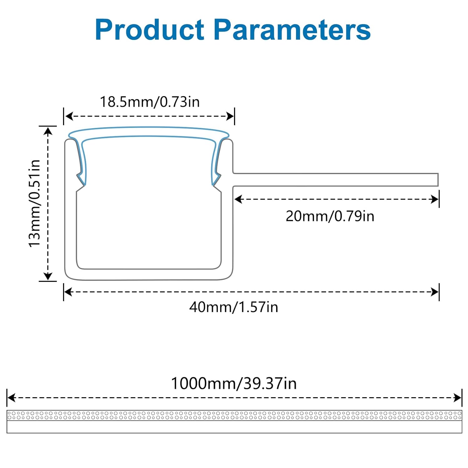 One-Sided Plaster-in Drywall LED Aluminum Channels– Fit for 1 to 20mm LED Strip |  1Meter | Silver | Milky White Cover | 4 / 6 / 10 -Pack | Local Stock US/UK