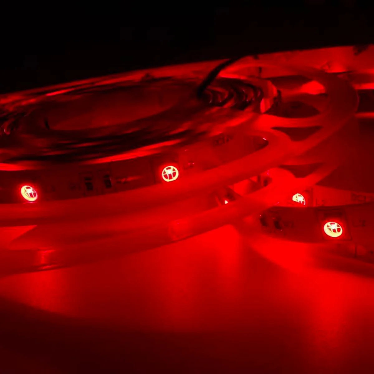 660–670nm  SMD5050 DC12V Red LED Strip Light – High Power Red for Therapy & Plants, 30/60/120 LEDs/m, 5 Meters, IP00/IP65