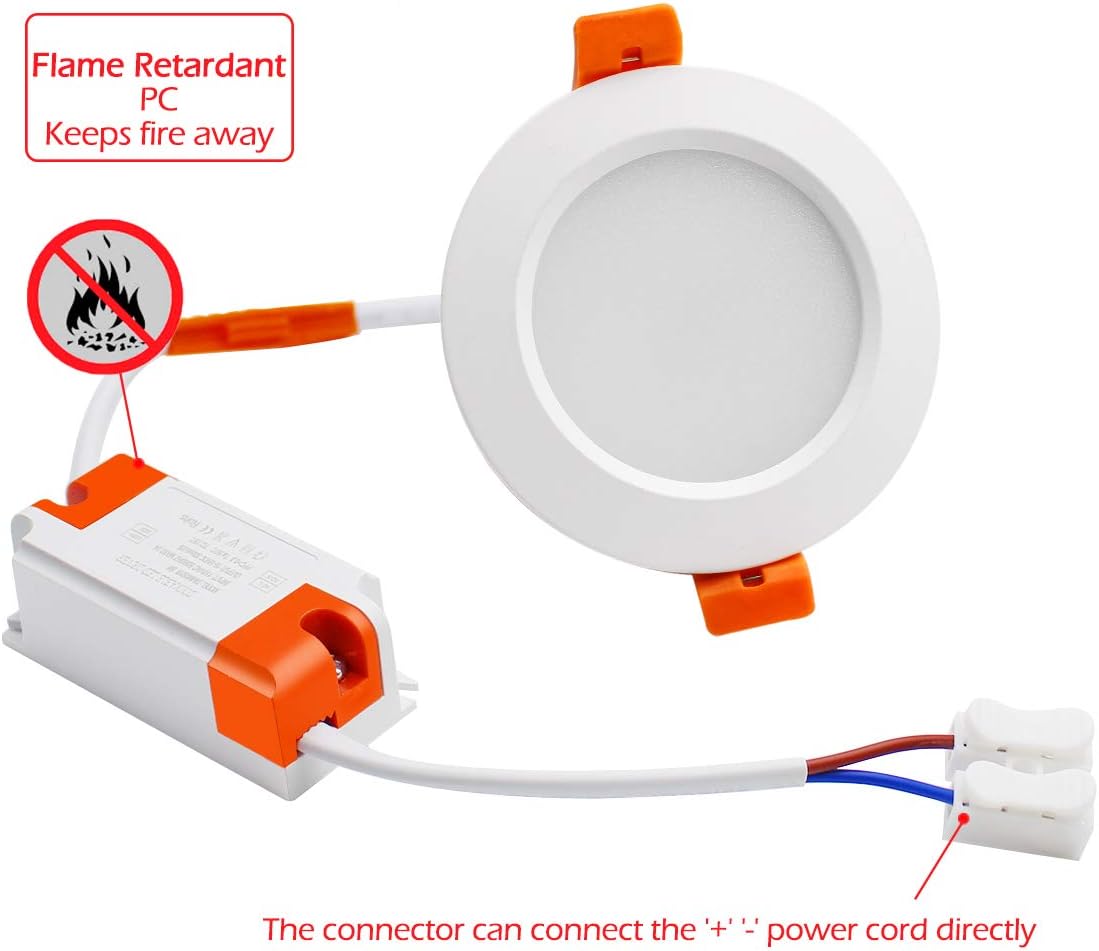 Mattiertes LED-Downlight der ECO-1-Serie – Weißes Gehäuse – TRIAC-dimmbar – 3 W/5 W/7 W/9 W – 4er-Pack/10er-Pack – 2700 K–6000 K – 100–130 V / 200–240 V