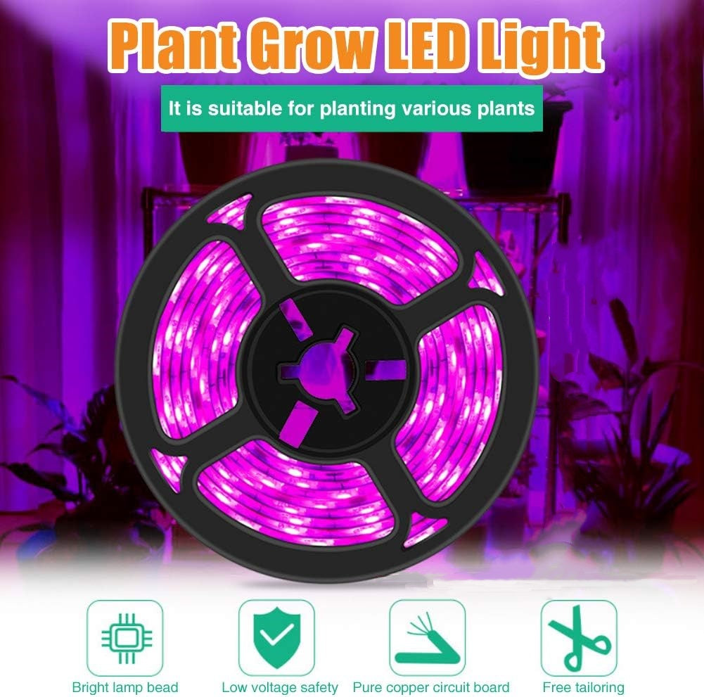 Plant Growth RED:BLUE /660nm:460nm  LED Grow Light  SMD5050 60LEDs 12V 14.4W Per Meter Strip