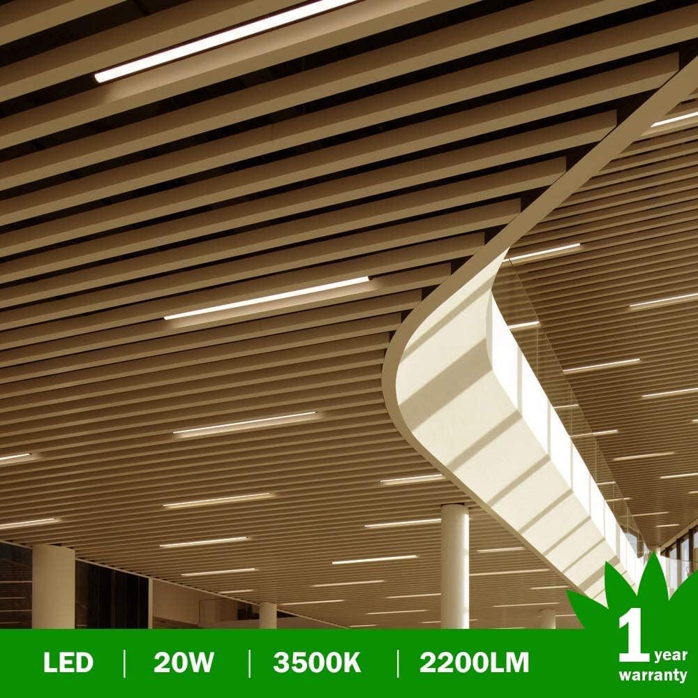 IT Series LED Shop Light – 4FT T5 Integrated Fixture|20W|Warm/Natural/Daylight White|Linkable Utility LED Tube Light for Garage, Basement, Workshop & Under Cabinet|Ceiling Mount Corded Electric with On/Off Switch|4-Pack / 10-Pack|Non-Dimmable AC90–240V