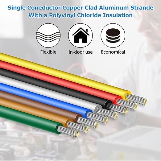 18 AWG Stranded Wire Spool, 25ft Each 8 Colors 18 Gauge Silicone Electrical Wire, Tinned Copper Wire, Flexible Silicone Hook up Wire Kit, Hookup Wire Kit for Automotive & DIY