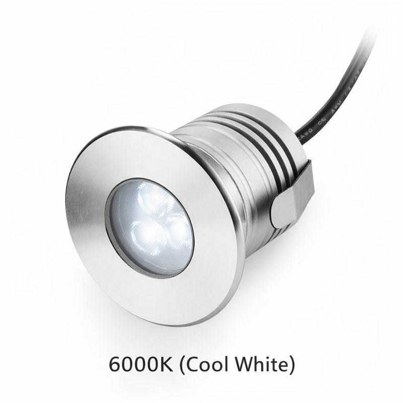 3W 3-LED Underwater Pool Lights – IP68 Waterproof | DC 12V / 24V Low Voltage | Stainless Steel & Aluminum Submersible Lights | Red / Green / Blue / 3000K / 4000K / 6000K for Pool, Fountain & Pond Lighting |  8 / 10-Pack