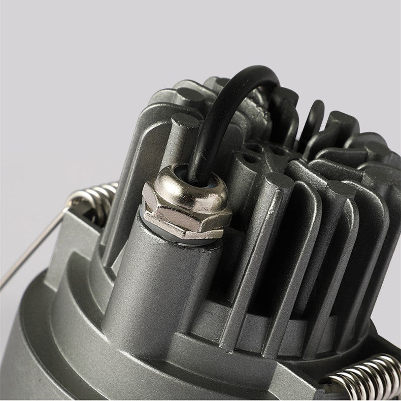 15W 3.8 inches Coutout Waterproof IP65 CRI>80 Round LED Downlight Vapor Proof Fit for Shower, Sauna and Outdoor Lighting