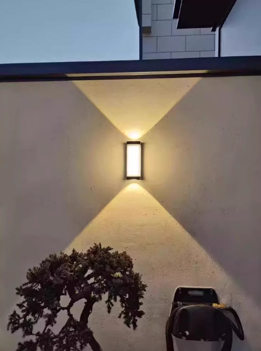 4pcs Pack 7W Modern Waterproof LED Wall Light (Plastic Housing) – Up & Down Outdoor Wall Sconce for Porch, Garden, Balcony, and Indoor Decoration