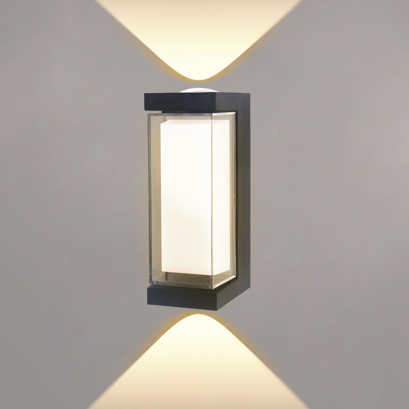 4pcs Pack 7W Modern Waterproof LED Wall Light (Plastic Housing) – Up & Down Outdoor Wall Sconce for Porch, Garden, Balcony, and Indoor Decoration