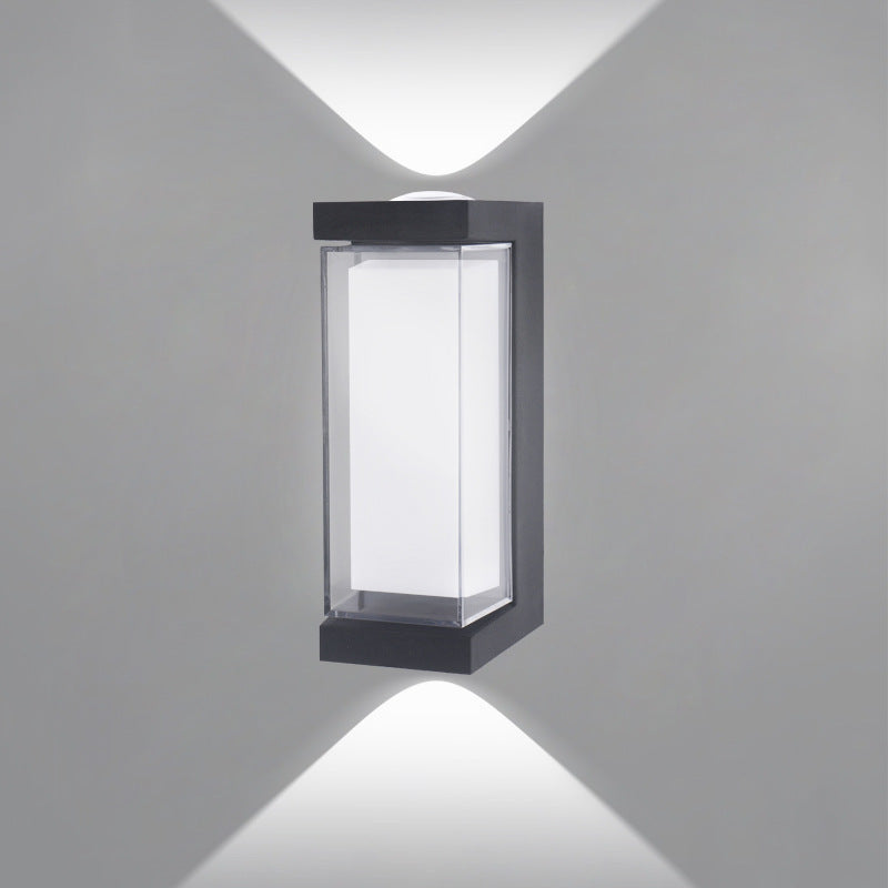 4pcs Pack 7W Modern Waterproof LED Wall Light (Plastic Housing) – Up & Down Outdoor Wall Sconce for Porch, Garden, Balcony, and Indoor Decoration