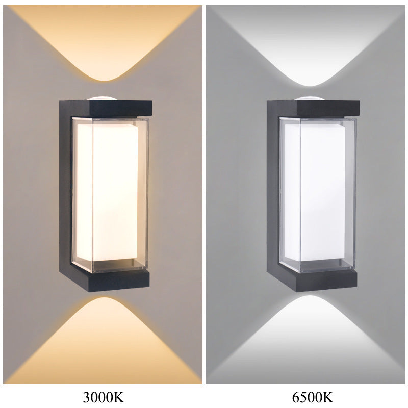 4pcs Pack 7W Modern Waterproof LED Wall Light (Plastic Housing) – Up & Down Outdoor Wall Sconce for Porch, Garden, Balcony, and Indoor Decoration