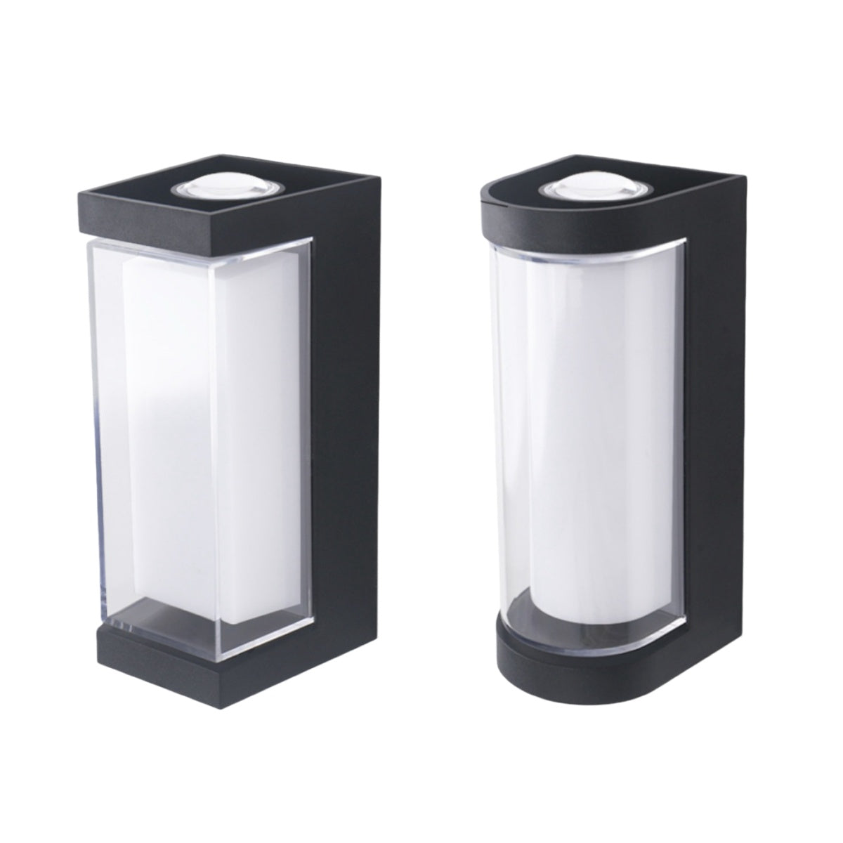 4pcs Pack 7W Modern Waterproof LED Wall Light (Plastic Housing) – Up & Down Outdoor Wall Sconce for Porch, Garden, Balcony, and Indoor Decoration