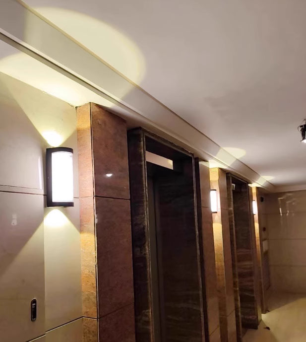 4pcs Pack 7W Modern Waterproof LED Wall Light (Plastic Housing) – Up & Down Outdoor Wall Sconce for Porch, Garden, Balcony, and Indoor Decoration