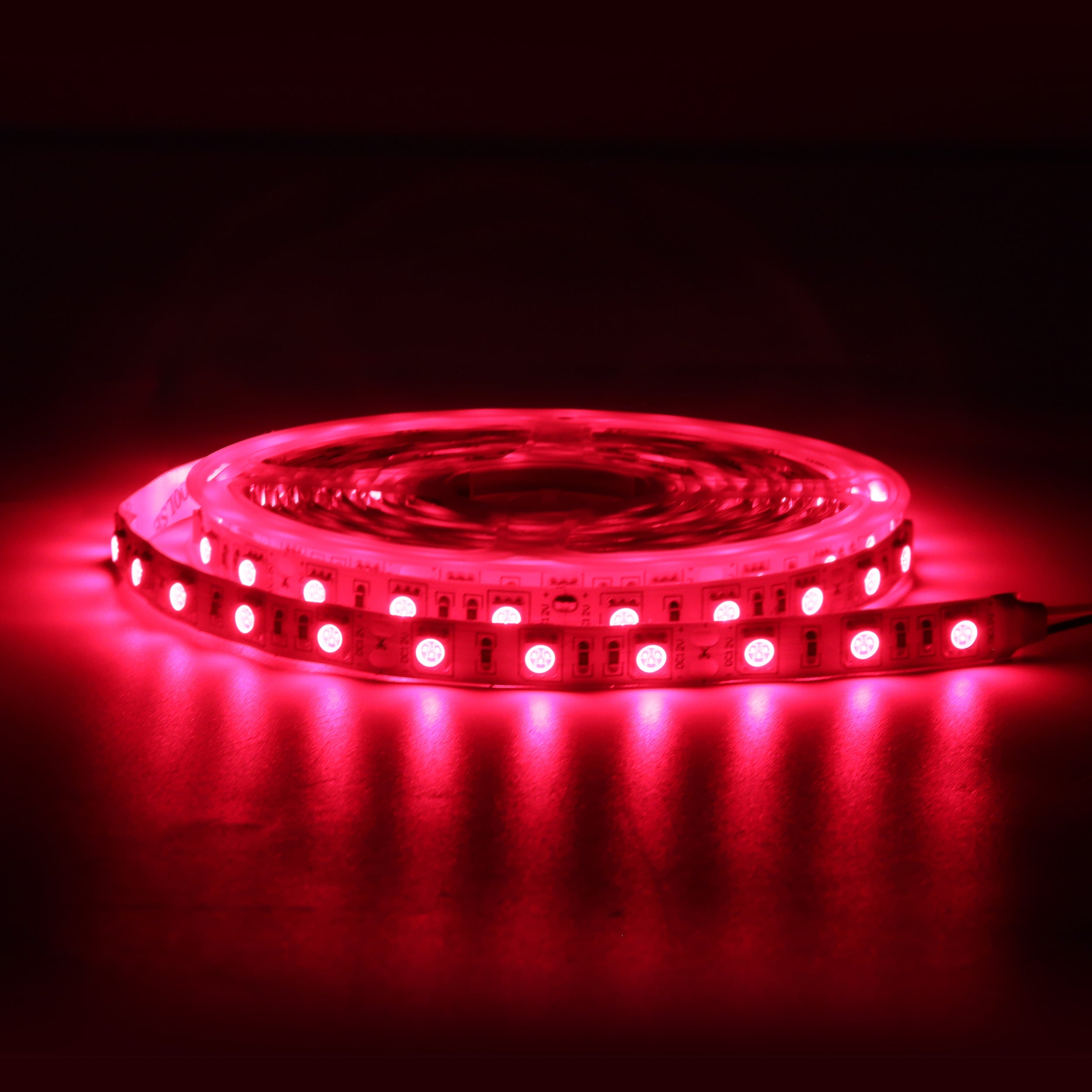 660–670nm  SMD5050 DC12V Red LED Strip Light – High Power Red for Therapy & Plants, 30/60/120 LEDs/m, 5 Meters, IP00/IP65