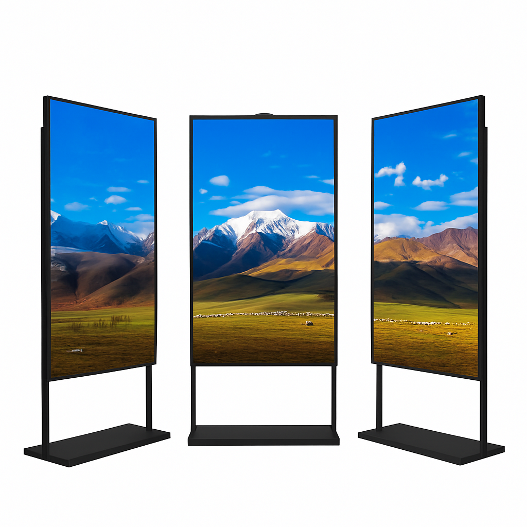86" Single-Sided 2500nits High Bright Front Window LCD Advertising Display, Android RK3568 2G+32G, Non-Touch, Cloud/APP/USB, Wall-Mount/Floor Stand/Suspended Installation