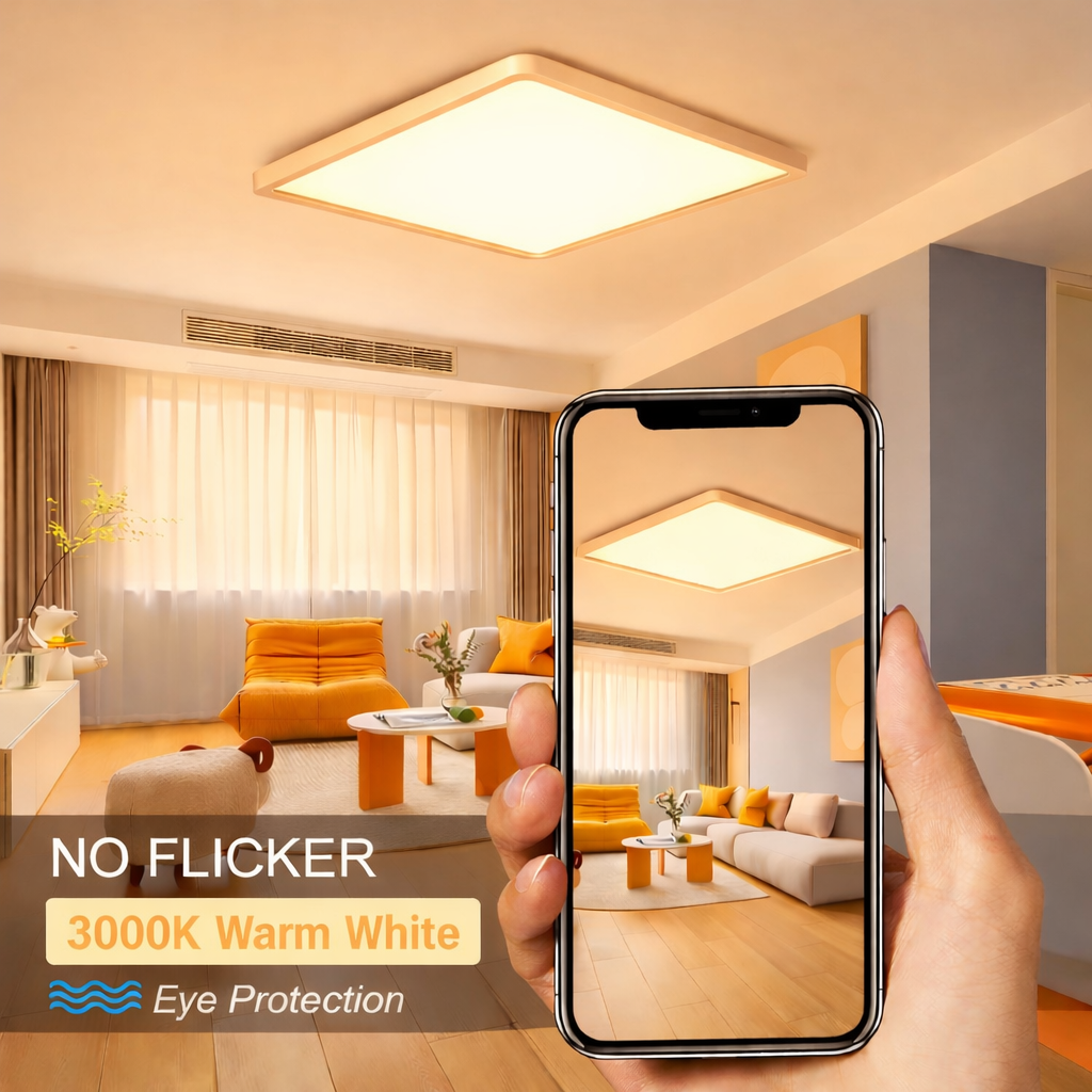 12.0 Inch Square LED Ceiling Light – 24W – White – 3000K / 4500K / 5000K / 6500K – Flush Mount Ceiling Light – Local Stock (US/UK/DE)