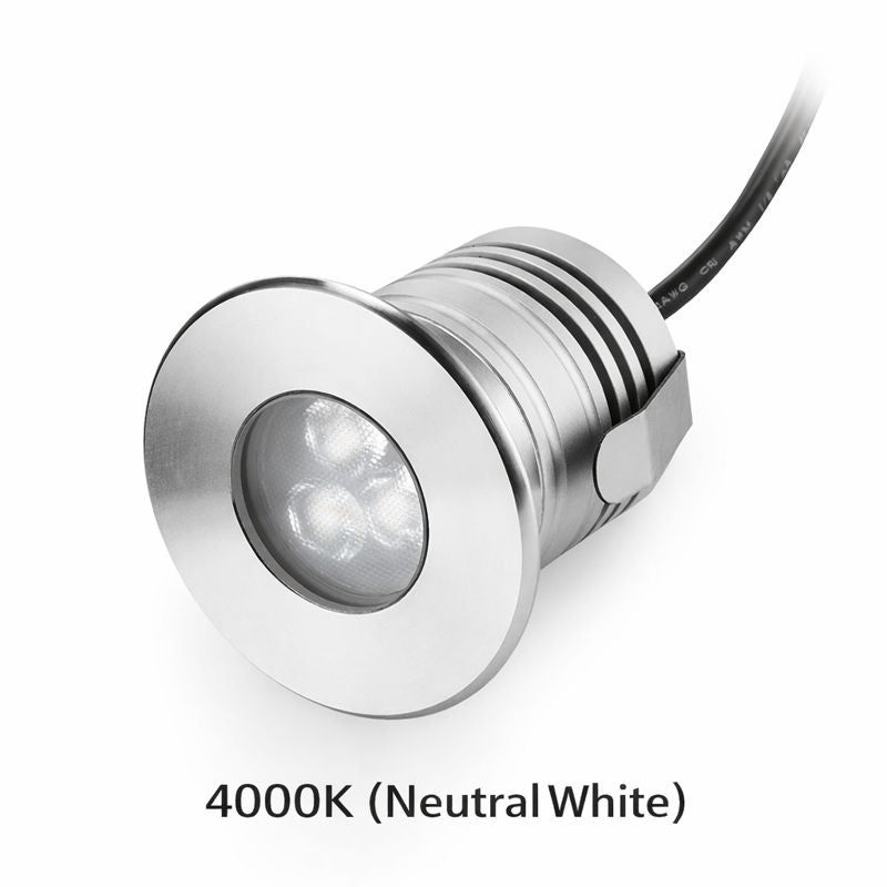 3W 3-LED Underwater Pool Lights – IP68 Waterproof | DC 12V / 24V Low Voltage | Stainless Steel & Aluminum Submersible Lights | Red / Green / Blue / 3000K / 4000K / 6000K for Pool, Fountain & Pond Lighting |  8 / 10-Pack