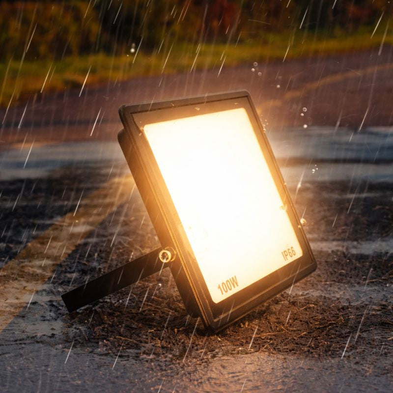 FL-E Series Waterproof LED Flood Light Outdoor – IP66 | 10 - 300W | Warm White/ Cool White | High Brightness SMD2835 Security Floodlight, 90–100LM/W | Aluminum Housing | Black Body | Hardwired Connection (No Plug)  | 2 / 10-Pack