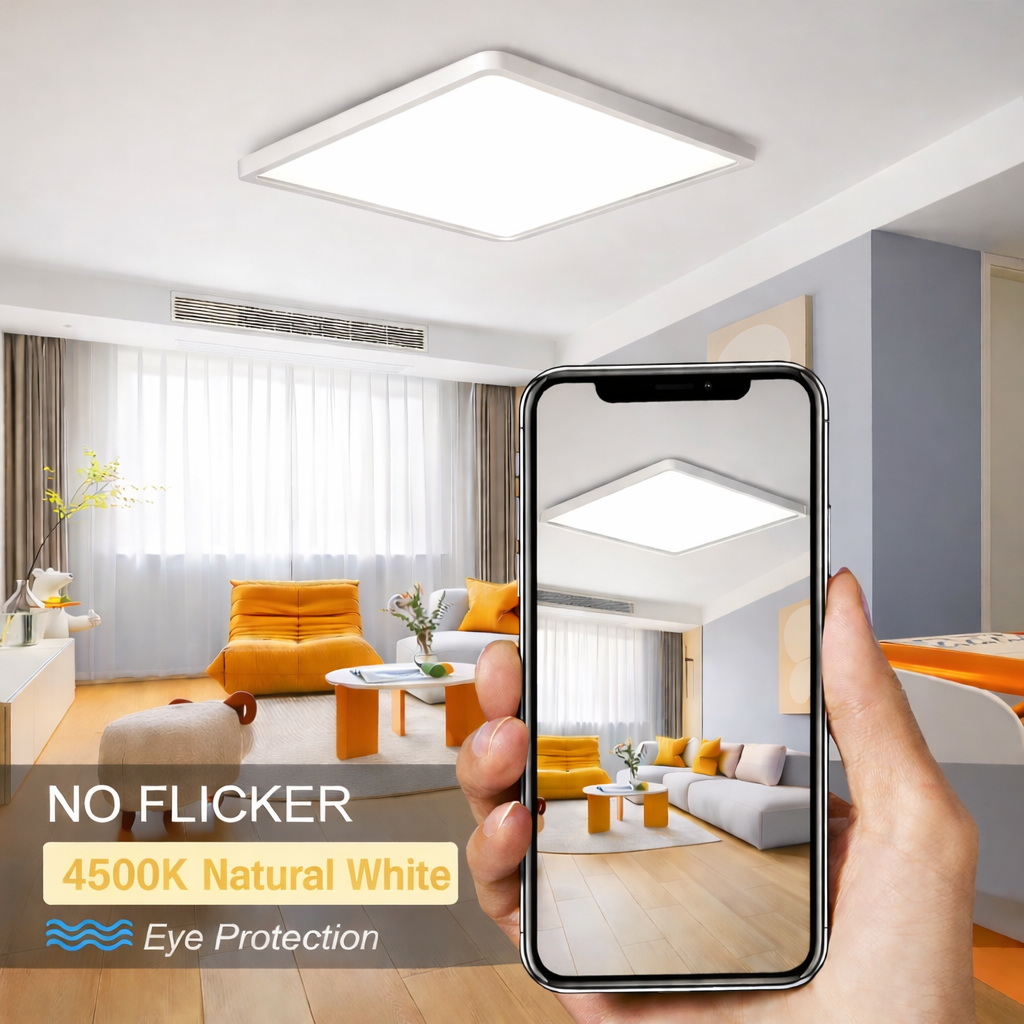12.0 Inch Square LED Ceiling Light – 24W – White – 3000K / 4500K / 5000K / 6500K – Flush Mount Ceiling Light – Local Stock (US/UK/DE)