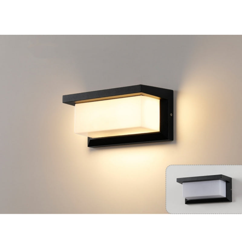Rectangular Top Cap Waterproof LED Wall Light – 18W | 3000K / 4000K/ 6000K | Black Housing | Up & Down Outdoor Wall Sconce for Porch, Garden, Balcony | Aluminum Housing | IP65 | 2-Pack