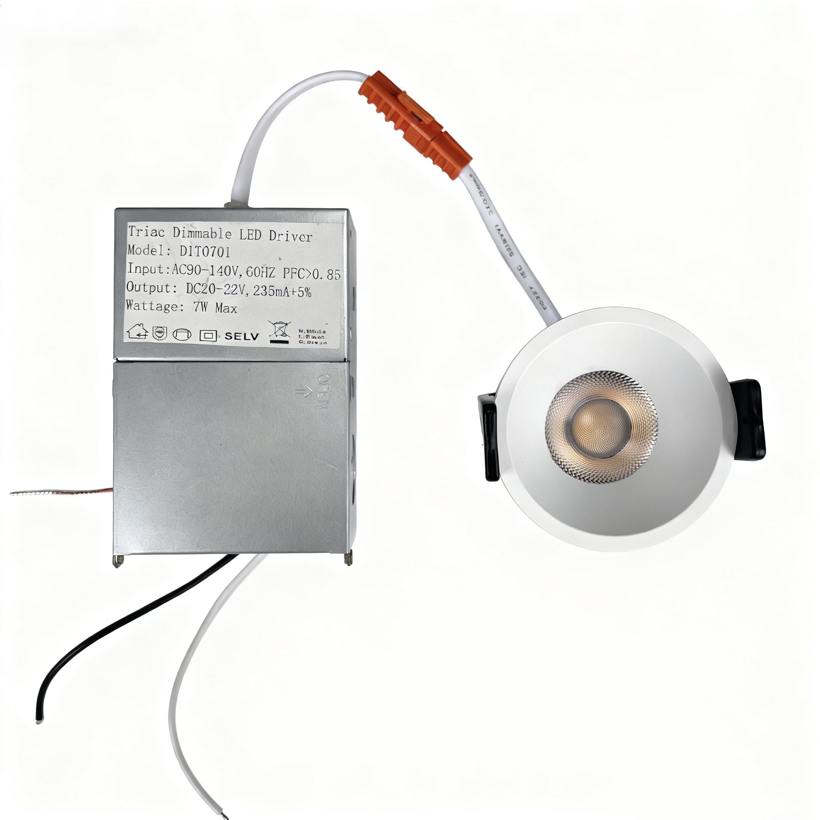 PRO-1 Series Deep Anti-Glare Full Spectrum LED Downlight Sample Pack – 1 Pack | 100–130V | Choose Any Model (PRO-1A / 1B / 1C) | CRI>95 | 24° Beam | 5CCT Adjustable (2700K–5000K) | White Housing