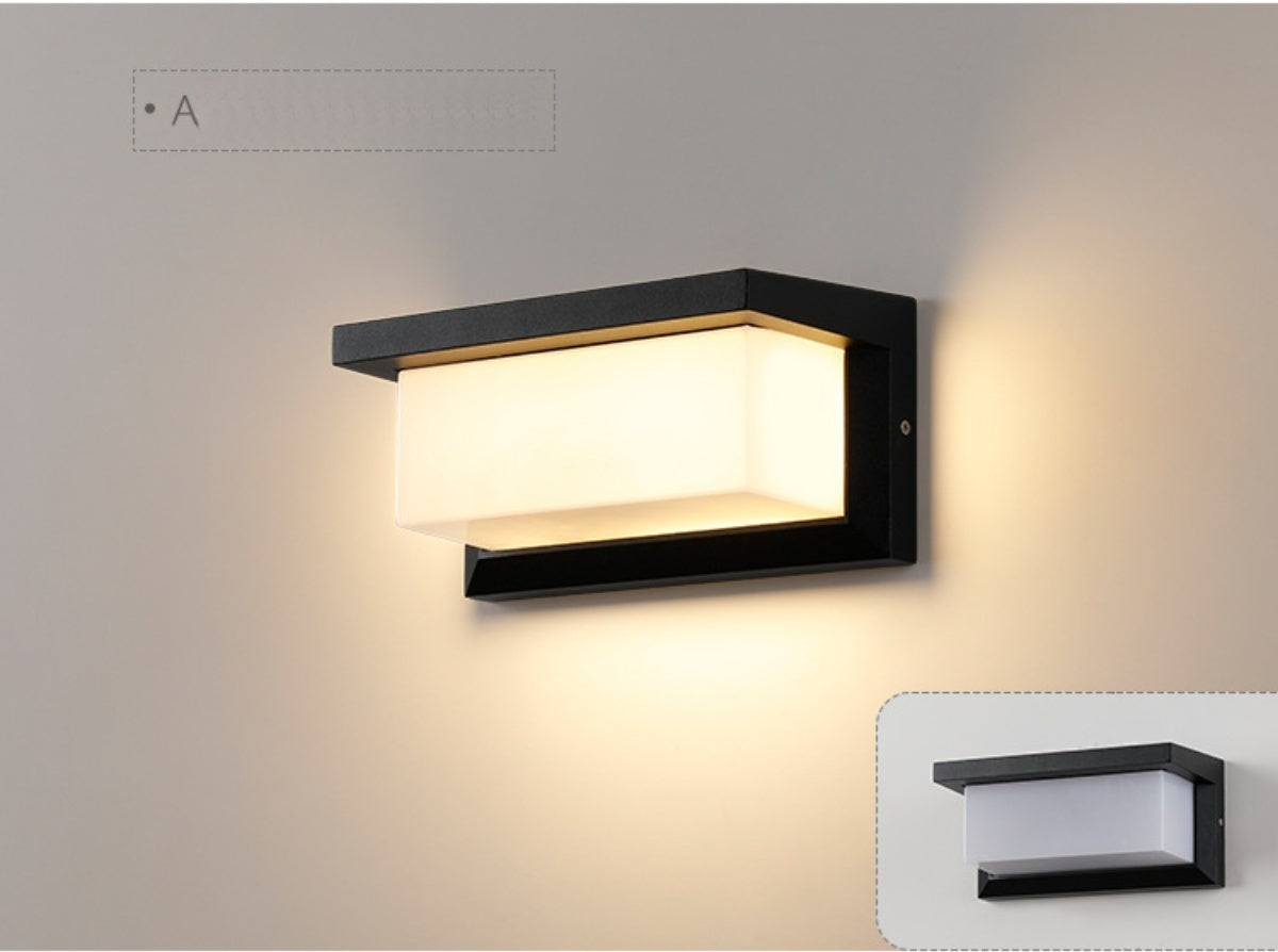 2pcs Pack Modern Waterproof LED Wall Light – 18W (A|B|C|D|D|F|G|H|I ) 9 Models Luminous Outdoor Wall Sconce for Porch, Balcony, Corridor, and Garden