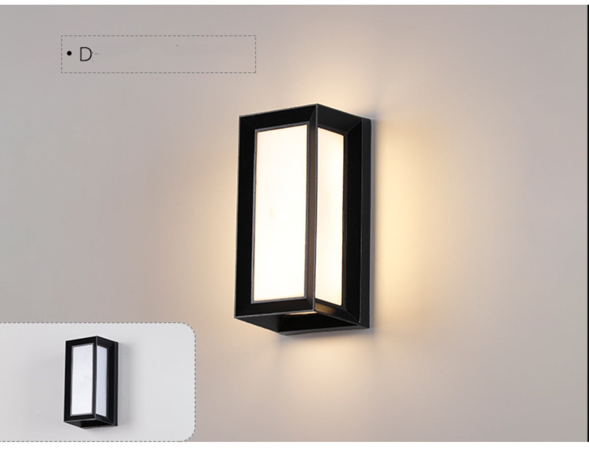2pcs Pack Modern Waterproof LED Wall Light – 18W (A|B|C|D|D|F|G|H|I ) 9 Models Luminous Outdoor Wall Sconce for Porch, Balcony, Corridor, and Garden