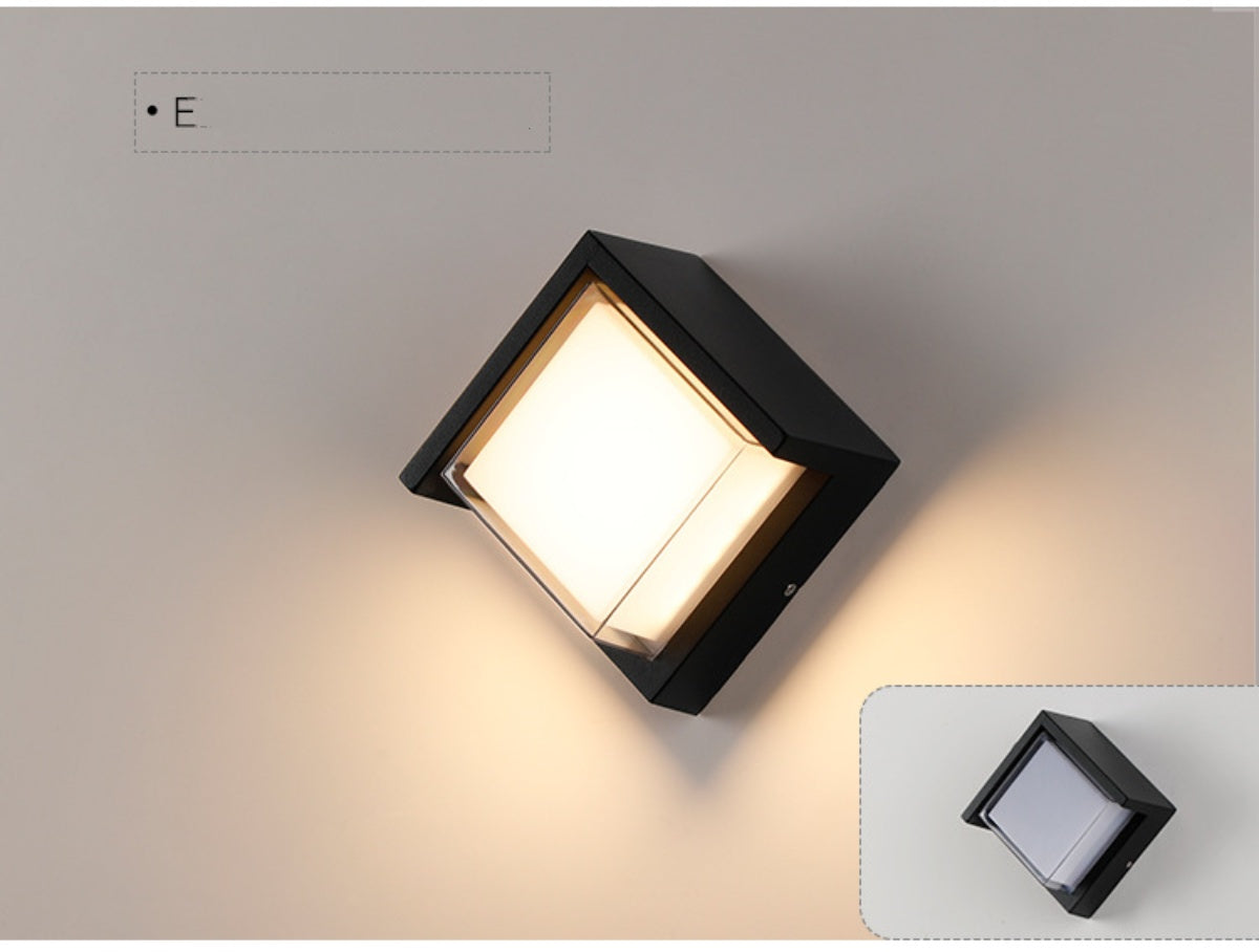 2pcs Pack Modern Waterproof LED Wall Light – 18W (A|B|C|D|D|F|G|H|I ) 9 Models Luminous Outdoor Wall Sconce for Porch, Balcony, Corridor, and Garden