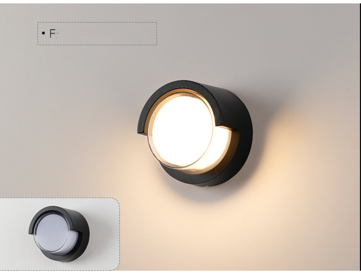 2pcs Pack Modern Waterproof LED Wall Light – 18W (A|B|C|D|D|F|G|H|I ) 9 Models Luminous Outdoor Wall Sconce for Porch, Balcony, Corridor, and Garden