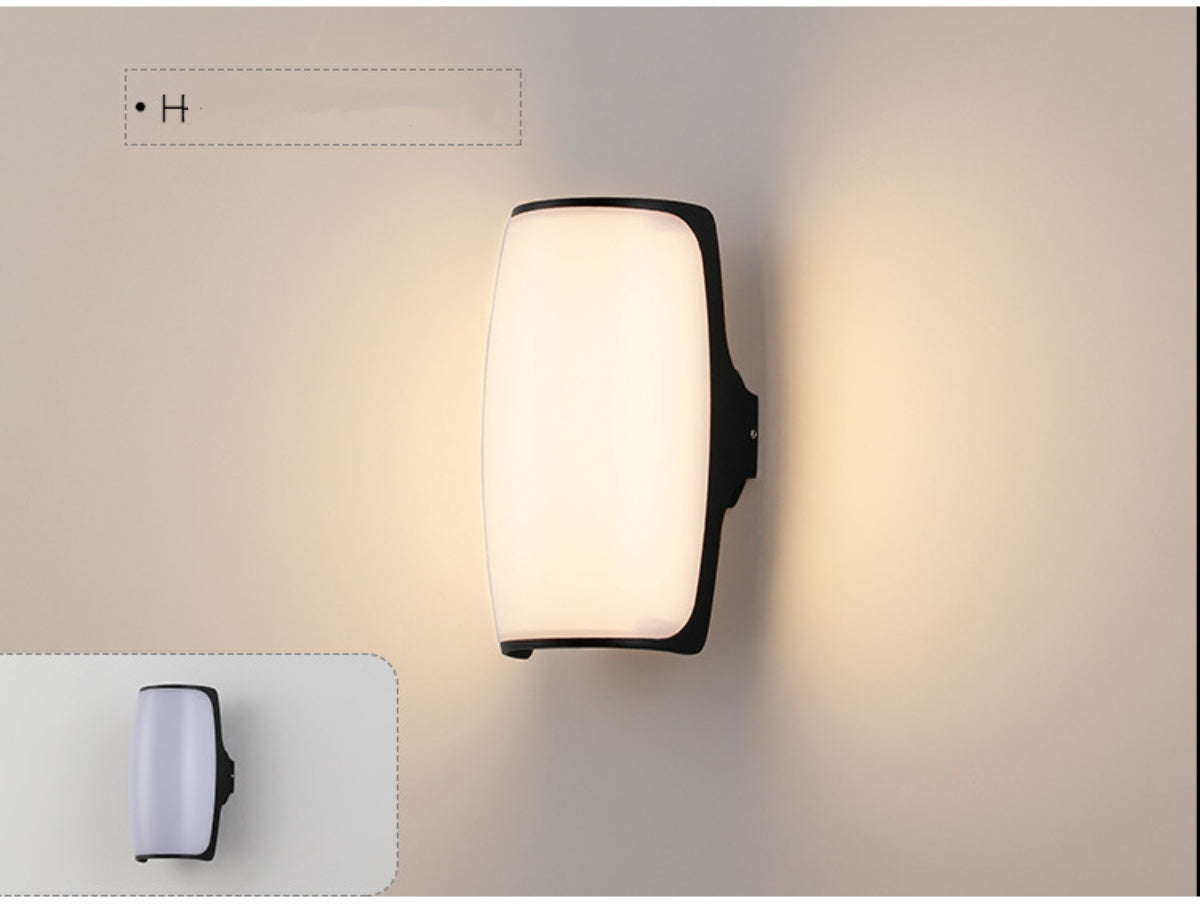 2pcs Pack Modern Waterproof LED Wall Light – 18W (A|B|C|D|D|F|G|H|I ) 9 Models Luminous Outdoor Wall Sconce for Porch, Balcony, Corridor, and Garden