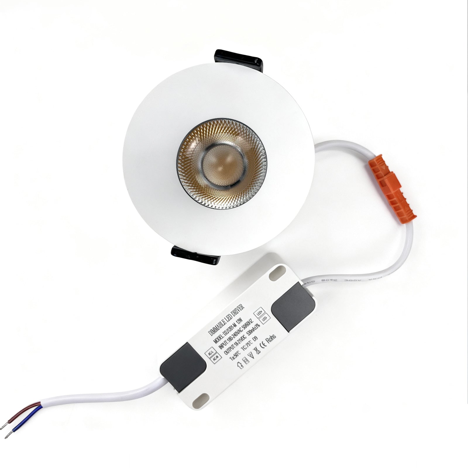 PRO-2B Series Deep Anti-Glare Full Spectrum LED Downlight | 200–240V | 4/10 Pack | 7W / 9W / 12W | 3000K / 4000K / 5000K | 24° Beam | White Housing | CRI>95 | Commercial Ceiling Recessed Light