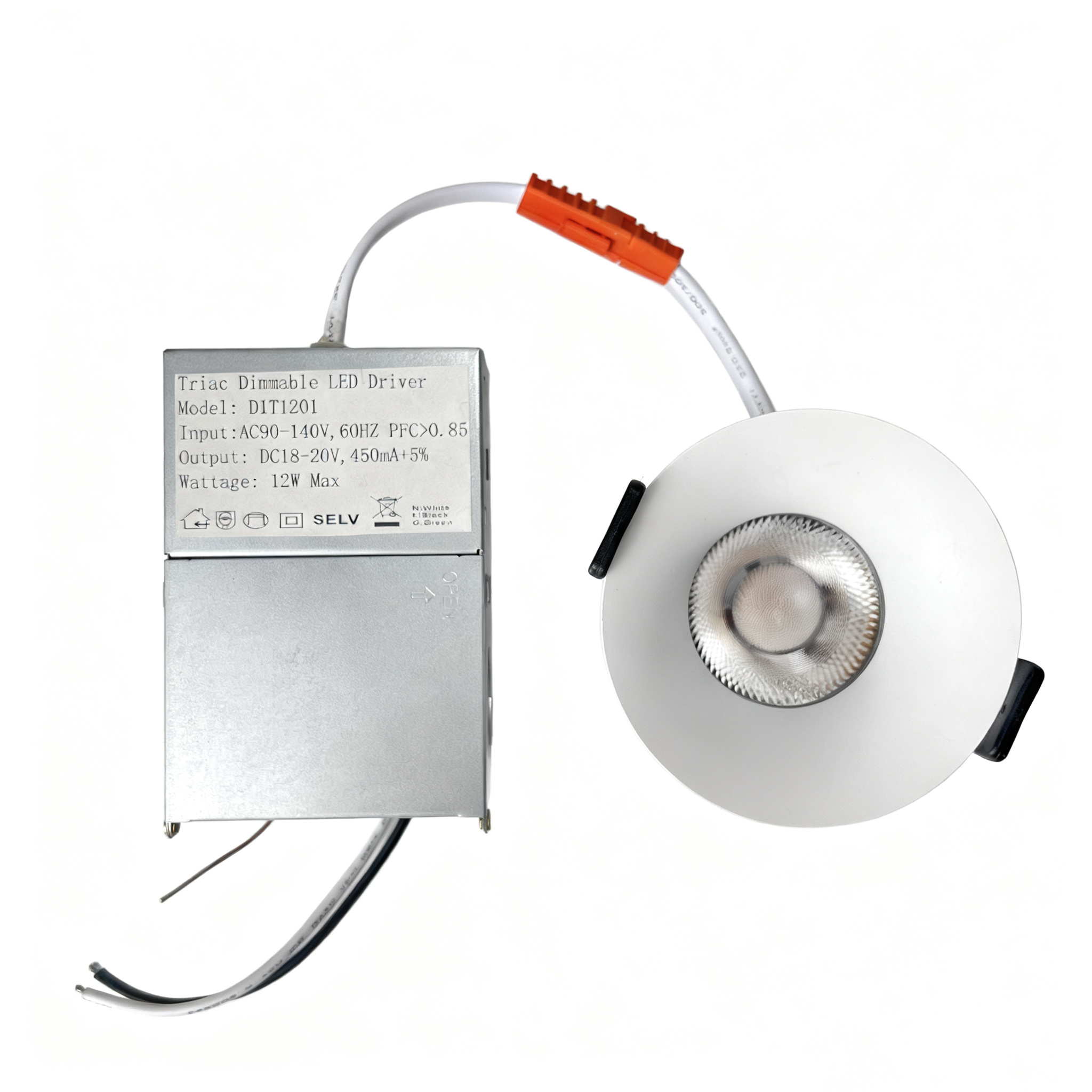 PRO-1 Series Deep Anti-Glare Full Spectrum LED Downlight Sample Pack – 1 Pack | 100–130V | Choose Any Model (PRO-1A / 1B / 1C) | CRI>95 | 24° Beam | 5CCT Adjustable (2700K–5000K) | White Housing