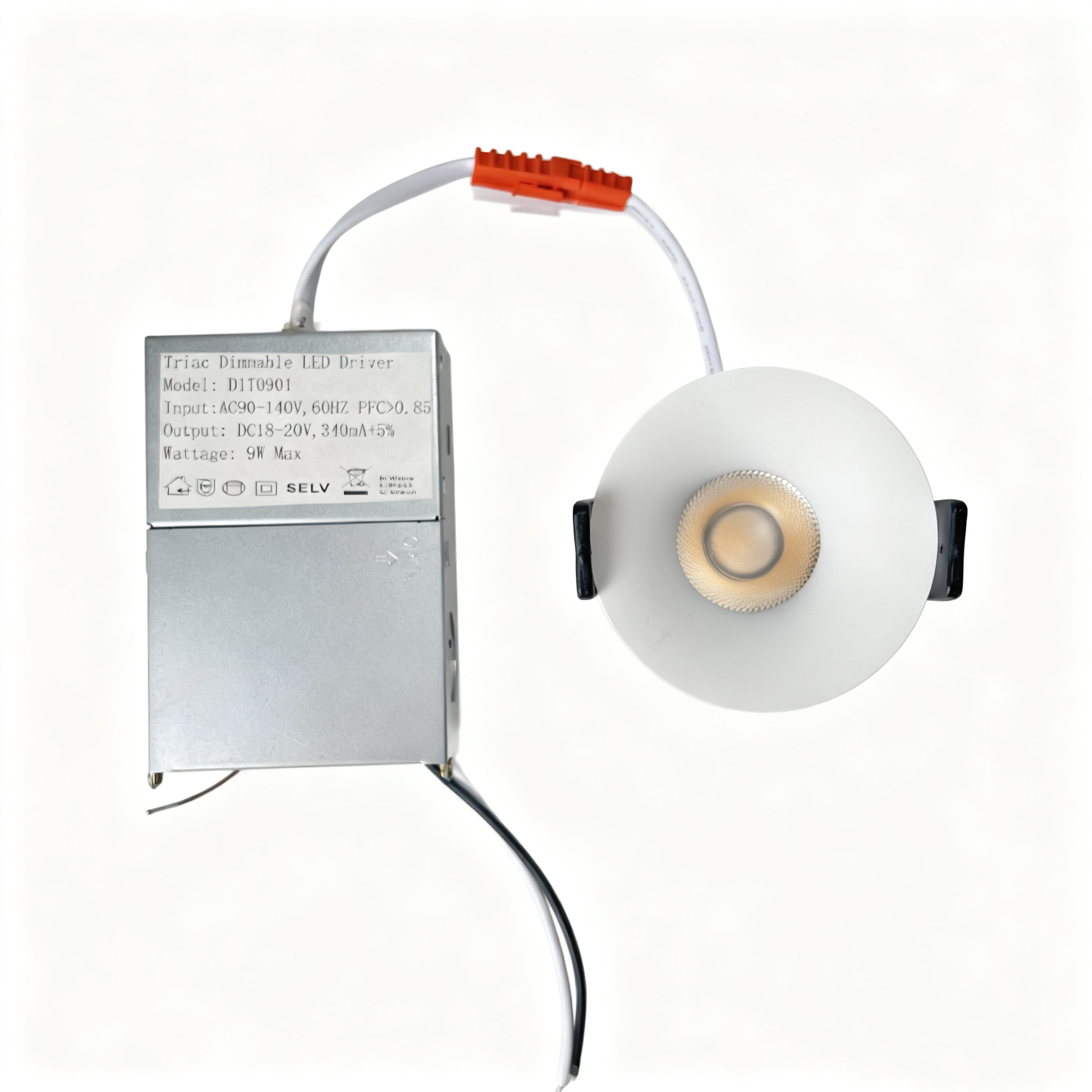 PRO-1B Series Deep Anti-Glare Full Spectrum LED Downlight | 100–130V | 4/10 Pack | 7W / 9W / 12W | 5CCT Adjustable | 24° Beam | White Housing | CRI>95 | Commercial Ceiling Recessed Light