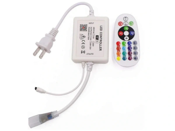 750W RGB LED Controller | High-Voltage AC110V/220V | WiFi + APP + IR Remote | Plastic Housing | For LED Rope & Strip Lights