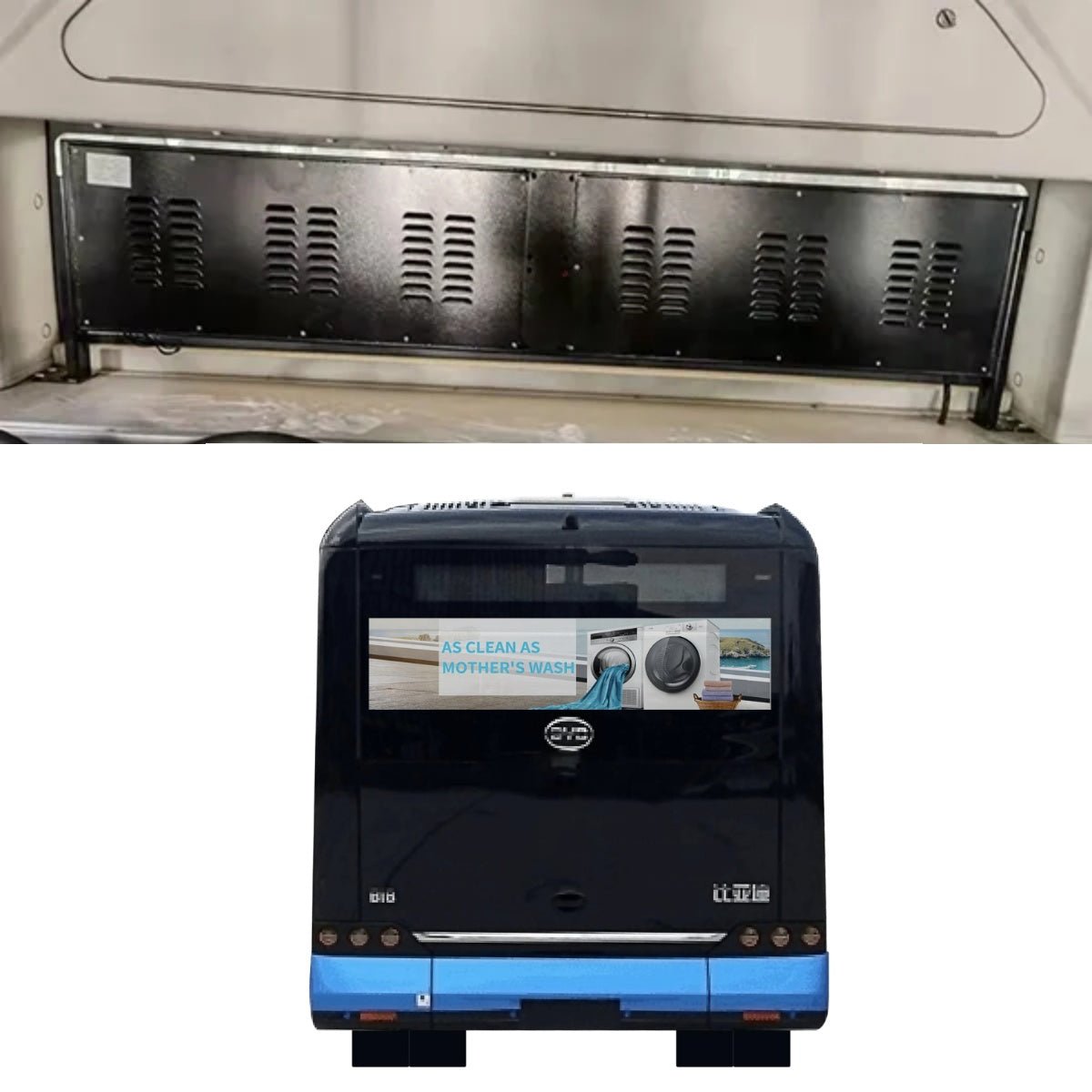 Bus Rear Window & Side LED Advertising Display Screen 4500nits High Brightness, Inside Installation, Network Cluster Control