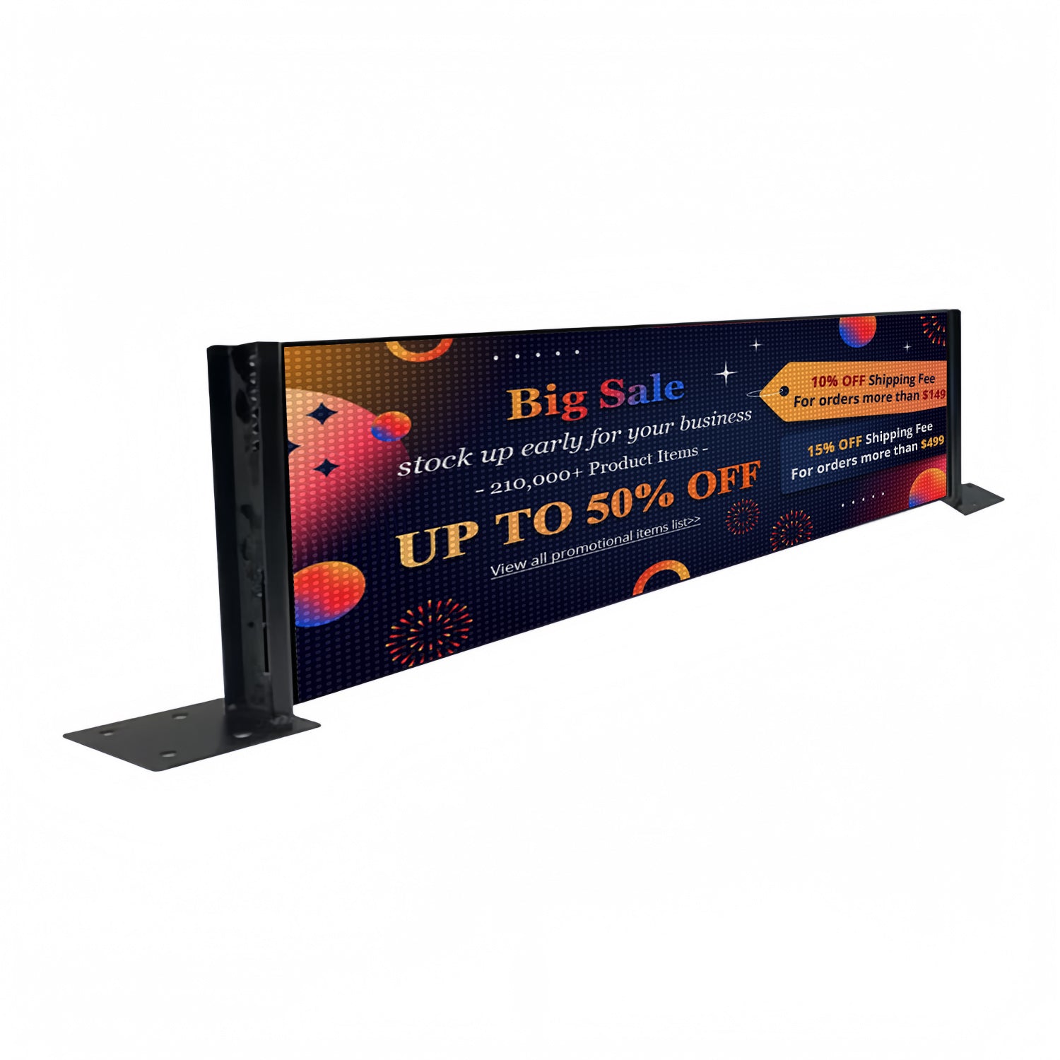 Bus Rear Window & Side LED Advertising Display Screen 4500nits High Brightness, Inside Installation, Network Cluster Control
