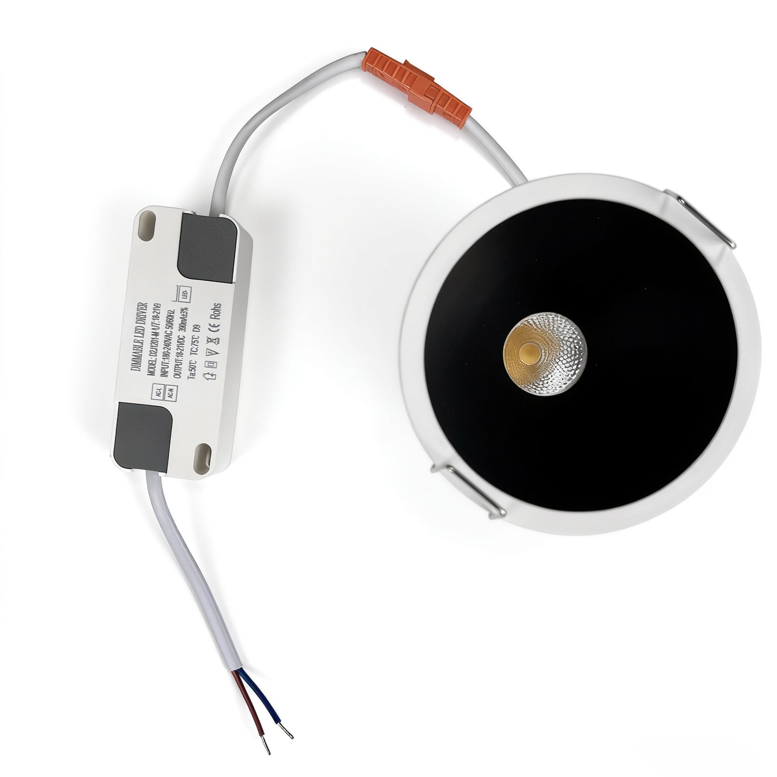 PRO-2C Series Deep Anti-Glare Full Spectrum LED Downlight | 200–240V | 4/10 Pack | 5W / 9W | 3000K / 4000K / 5000K | 24° Beam | White Housing | CRI>95 | Commercial Ceiling Recessed Light