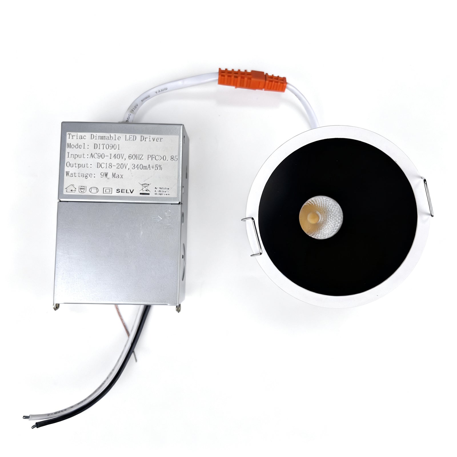 PRO-1C Series Deep Anti-Glare Full Spectrum LED Downlight | 100–130V | 4/10 Pack | 5W / 9W | 5CCT Adjustable | 24° Beam | White Housing | CRI>95 | Commercial Ceiling Recessed Light