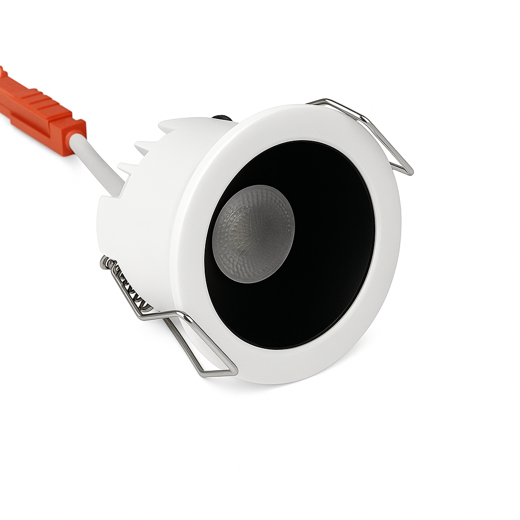 FX-4 Series Mini Recessed LED Downlight | 2W | Ø1″ Cutout | 25° Beam | 100–240V | CRI>90 | White Housing | Non-Dimmable | Ultra-Small Accent Ceiling Light | 4 / 10-Pack