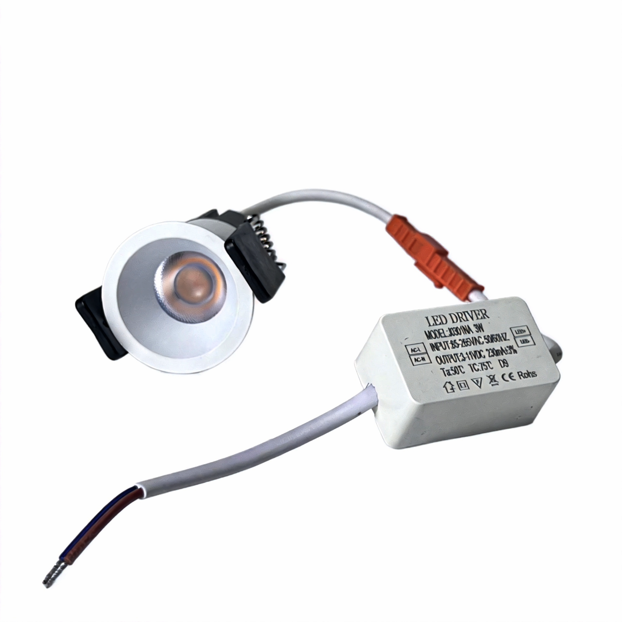 FX-5 Series Deep Anti-Glare Mini LED Downlight | 3W / 5W | Ø1.38″ Cutout | 24° Beam | 100–240V | CRI>95 Full Spectrum | White Housing | Non-Dimmable | Precision Accent Lighting | 4 / 10-Pack