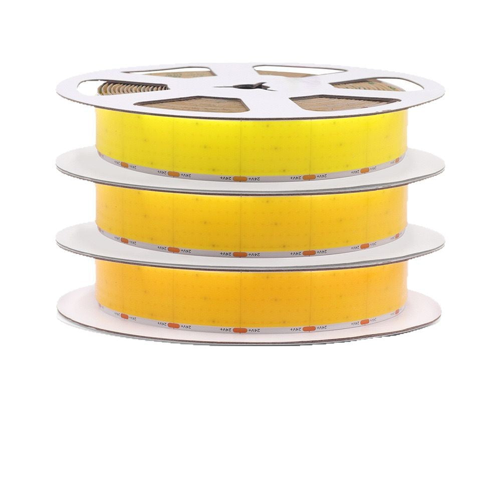 FCOB Ultra High-Density LED Strip Light | 5m (16.4ft) Roll | CRI90 | 3000K / 4000K / 6500K | 1600 LEDs/m | 40W | 24V DC | 30mm Wide | Dimmable Indoor IP00 Ribbon Lighting