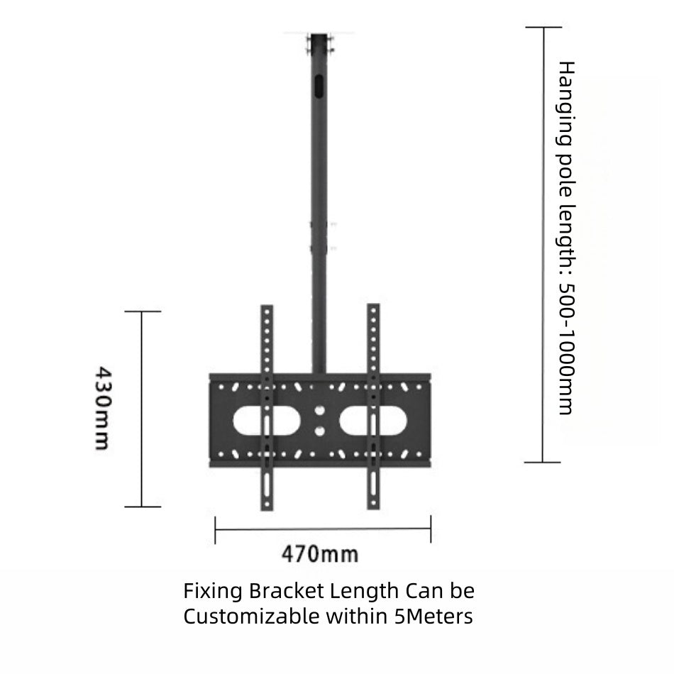 21-65 inch LCD Screen Hanger LCD TV Ceiling Hanger 360 Degree Rotation Wall-mounted LCD Monitor Stand