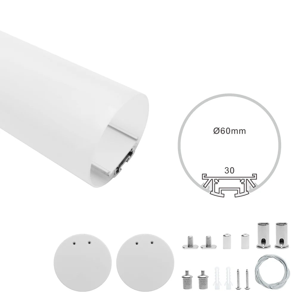 Large-format round LED aluminum housing