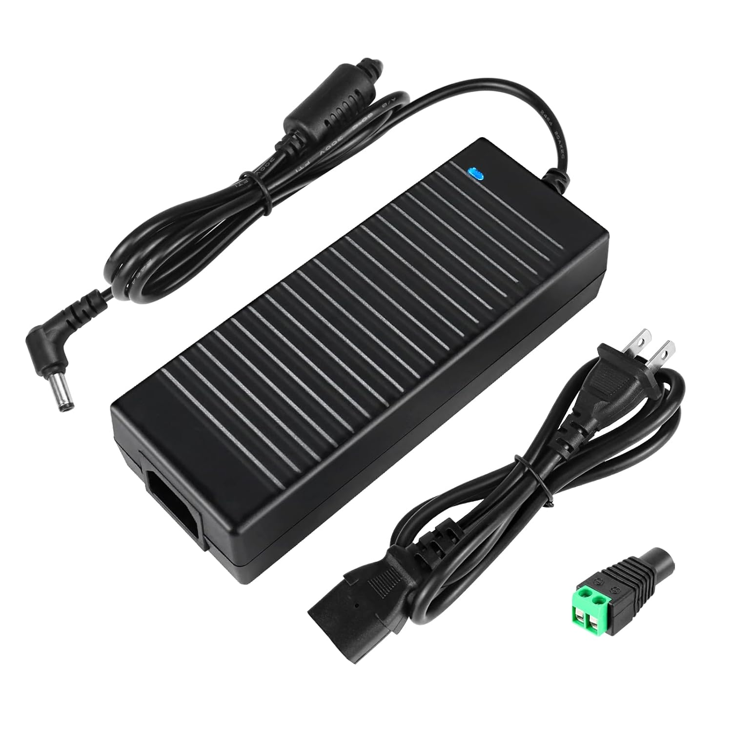 Adaptateur d'alimentation de bureau CC 24 V 60 W–120 W, entrée CA 100–240 V, transformateur de commutation avec prise US — pour bandes LED, imprimantes 3D, vidéosurveillance et appareils électroniques